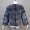 Womens Fur Faux Style Real Coat 100% Natural Jacket Female Winter Warm Leather High Quality Vest 230822