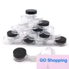 Cream100pcs Contenitori in balsamo per le labbra 2g/3g/5g/10g/15g/20g Vero per trucco cosmetico in plastica Vero vaso di bottiglie da campione trasparente ombretto