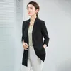 Kvinnors kostymer lös blazer modejacka Kvinnor springer tre kvart ärm avslappnad elegant kontor chic temperament blazrar tunna rockar