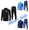 24 3-stjärnor Argentina Training Suit Soccer Jersey Training Suit Football Shirt Di Maria 22 23 Men Kids Kit Tracksuit Set Uniforms