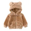 Down jas babymeisje kleren Autumnwinter kinderjas Lamb Wol Warm Hoodie lange mouwen met capuchones met lange mouwen J230823