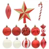 Fiori decorativi 40 pezzi Decorazioni per palline di Natale 2023 Baubles USMA Tree sospeso a sospensione per la festa di famiglia Ornamento da festa da 4 a 15 cm