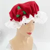 Chapeaux de Noël avec dentelle parfaits pour les vacances Tenues colorées pour Cosplay Mme Santa Old Lady Hat NOUVEAU HKD230823