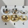 Huanzhi Goudkleur Zilver kleur metaal Minimalistisch Glanzende wijd open ringen Geometrische vingerringen voor vrouwelijke mannen sieraden