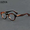 Mode Sonnenbrillen Frames Vintage Nieten hochwertige runde Acetatbrille Rahmen Männer Frauen Myopie Optische verschreibungspflichtige Brille