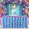 Andere evenementenfeestje Supplies 6ft witte tule tafelrok voor rechthoek ronde ruche tutu tafelkleed bruiloft baby shower verjaardag decor 230822