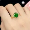 Обручальные кольца Tharm Demprament Fashion 18k желтый изумрудный турмалин красочный сокровище роскошные женские обручальные обруча