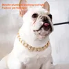 Hundhalsar halskedja husdjur krage mode cool plast justerbar guld silver pläterad valp halsband för katt