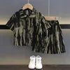 Clothing Sets Kids Clothes Striped Pattern For Boys Blouse Short Toddler 230823