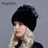 Bonnet/Crâne Casquettes Raglaido Chapeaux De Fourrure pour Femmes Hiver Réel Rex Lapin Chapeau fourrure tricot femme chaud neige casquettes dames élégantes princesse bonnets casquette 230822