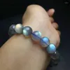 Bangle Natural Labradorite Bracelet Crystal Bead Healing Stone Fashion Gemstone Women Jewelry Gift 1pcs 11MM