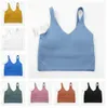 2023 Back Yoga Tank Camisole Tops Gym Ubrania Kobiety Kobiety nagi ciasny sport stanik fitness Piękna bieliźna koszula Lampard Tanks