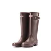 Boots Fashion Rainbootots نساء أحذية مائية عالية الركبتين حذاب طويل الأنبوب عالي الجودة أحذية نسائية Rubber PVC Rain Boots 230822