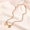 Collier ras du cou en forme de cœur de haute qualité, pendentif, chaîne à maillons épais et épais pour femmes, bijoux, accessoires cadeaux