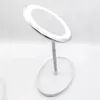 Kompakta speglar 10x LED -ljus Makeup Mirror Lamp förstoring Batteri bärbar hand Vanity Glass Mini Miroir Badrum Kosmetisk badsugning Cup 230823