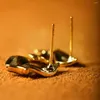 Brincos de garanhão labb real 18k Gold Butterfly Earstuds