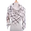 Scarves Design Brand Women Scarf Fashion Plaid Winter Cashmere Lady Pashmina Shawl Wraps Neck Warm Bandana Foulard 230823
