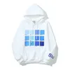 Sweatshirts Hommes Designer Sweats à capuche Mode Streetwear Meichao Gaojie Kanyes Même style Kanyes Carte de couleur bleue Impression Ins Super Hot Sweat à capuche unisexe