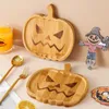 Dishes Plates Charcuterie Board Halloween Pumpkin Wooden Plate for Fruits Snacks Dessert Kitchenware Tableware 230822