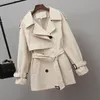 Vrouwen Suits Blazers British Fashion Temperament Wind Breakher Coat 2023 Spring Herfst Taille Trench All Match Short Lady Jacket 230822
