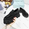 Designer schoenen vrouwen schoenen loafer monolith sandaal platform glijdt strass schuim rubberen sandalen kalfsleer loafers goud glanzende muildieren slip-on muilezel dikke bodemschoenen