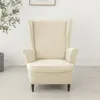 Housses de chaise couverture arrière d'aile de velours élastique pour salon fauteuil en spandex extensible nordique paresseux garçon salon roi canapé housses