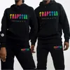 Men s Tracksuits Trapstar Minimalist Rainbow Towel Embroidered Plush Sweater And Pants Set 230822