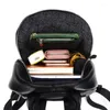 School Bags Black Genuine Leather Backpack Girls Female Bag Soft Cowskin Lady Bagpack Double Shoulder Travel Ins