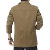 Blazer men Casual Blazers Cotton Denim Parka Men's slim fit Jackets Army Green Khaki Large Size M-XXXL 4XL outdoors outwear c238G