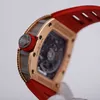 Luxe RMiles Zwitsers horloge ZF Factory Tourbillon Automatisch uurwerk Gemaakt Horloges Rm030-serie 18k roségoud met diamanten datumweergavemachine Fam HBL