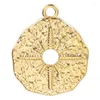 Charms 1PCS Gold Color Star Planet Metal Medal Universe Wiselant Trzy ton stali nierdzewnej do biżuterii