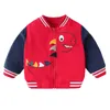 Jackor Baby Boys Jackets Spring Autumn Dinosaur Kids Baseball Jacket Coat Casual Boys Ytterkläder 1-4 år Barn Kläder 230817