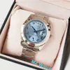 Famosa marca de marca árabe números de aço inoxidável azul Dail Wristwatch Day Watch Date Men Relógio 40mm2358