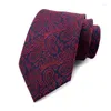 Bow Ties Yishline Silk for Men Slipsan Wine Red Paisley Floral Gravatas Corbatas Para Hombre Bouton de Manchette Accessories TK04