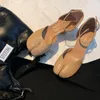 Klänningskor 2023 Fashion Tabi Ninja Shoeround Split Toe grunt tjocka hälen Sandaler Singel Mid Mary Janes Female Pumps 230823