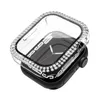 Bling Smart Watch Hülle für die Apple Watch Serie 8 7 6 5 4 3 2 1 38 mm 42 mm 44 mm 41 mm 45 mm IWatch -Schutzabdeckungshülle mit temperaturem Glasimbieterschutz