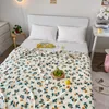 Battaniyeler Koreli Ins Çiçek Pazen Battaniye Kabarık Yatak Yatak Nap Seyahat Ofisi Sıcak Kanepe Yatak Sayfası Kapak
