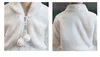 Jackets Kids Girls Princess Thicken Plush Jacket Crop Wraps Shawl Flower Long Sleeves Bolero Warm Cape Wedding Birthday Party Coat 230822