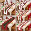 Andere evenementenfeestjes Kersttafel Runner Doek Merry Christmas Decoratie voor Table Table Cleoth Kerstmis ornament Navidad Natal Year cadeau 2024 230822