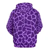 Herrtröjor giraff print casual lila djur klassisk hoodie man långärmad elegant grafisk tröjor stor storlek 5xl 6xl