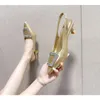 Women High Dress 547 Heels Fashion Sandals Summer Transparent Shoes Ladies Pumps Slingbacks Plus Size 230822