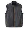 Men's Tank Tops JOCKMAIL Vest Sports Stand-up Collar Light And Quick-drying Four-sided Elastic Double-head Zipper Top