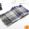 Foulards VEITHDIA Automne Hiver Femme Laine Écharpe Femmes Cachemire Larges Treillis Long Châle Wrap Couverture Chaud Tippet en gros 230823