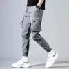 힙합 남자 pantalones Hombre High Street Kpop 캐주얼화물 바지 많은 주머니 조깅 선수 Modis Streetwear 바지 Harajuku men253Y