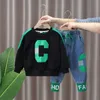 Clothing Sets Children Spring Autumn Clothes Kids Fashion Boys LongSleeved SweaterJeans Pants 2Pcs Suits Tracksuits 230823