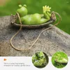 Decorações de jardim Frog pendente de ornamentos adoráveis ​​suprimentos para o pátio, estatuetas de decoração pendurada