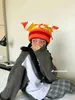 Beanie/Skull Caps Cat Pig Girl's Counterattack~Cute Pig Ears Wide Edge Show Face Small Thickened Warm Woolen Hat J230823