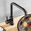 Kitchen Faucets Wet Bar Bathroom Vessel Sink Faucet Black Oil Rubbed Bronze One Handle Swivel Spout Mixer Tap Single Hole Msf091