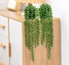 Faux plante de simulation de verdure florale fausses fleurs plantes vertes en pot décoration murale en plastique perles succulentes amant larmes 230822