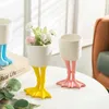 Creative Cute Hand Paoted Boots Goosefoot Shape Vases Ceramic Decorative Flower Vase Filler Table Storage Container Home Decor HKD230823